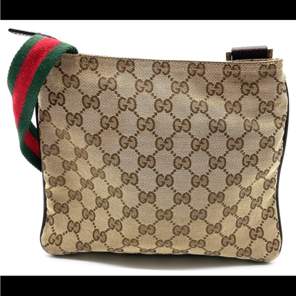 Auth Gucci GG Canvas Sherry Line Beige 146309 One Shoulder Bag W/D NS120781 - Picture 3 of 16